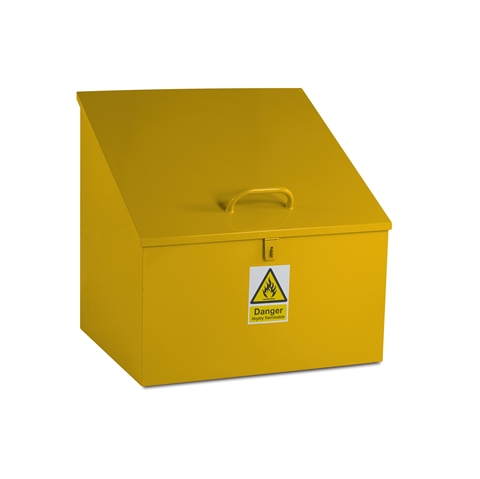 Sloping Top Bin - H900/500mm x W900mm x D750mm  - Yellow