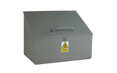 Sloping Top Bin - H900/500mm x W1200mm x D750mm - Grey