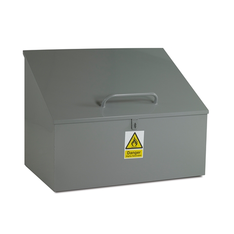 Sloping Top Bin - H900/500mm x W1200mm x D750mm - Grey