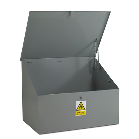 Sloping Top Bin - H900/500mm x W1200mm x D750mm - Grey