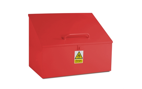 Sloping Top Bin - H900/500mm x W1200mm x D750mm - Red