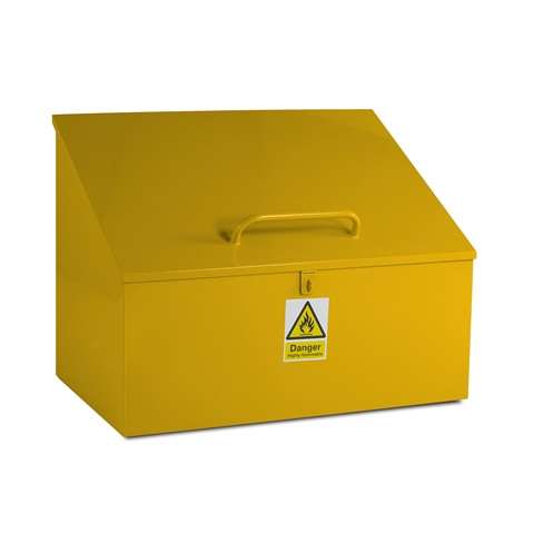 Sloping Top Bin - H900/500mm x W1200mm x D750mm - Yellow