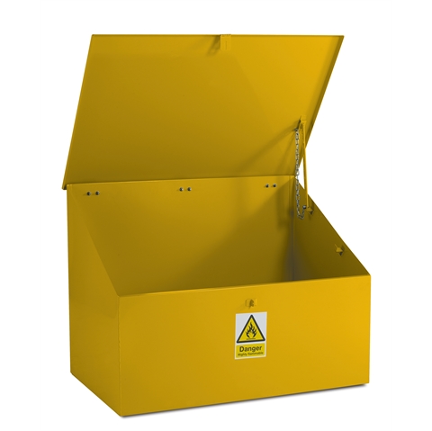 Sloping Top Bin - H900/500mm x W1200mm x D750mm - Yellow