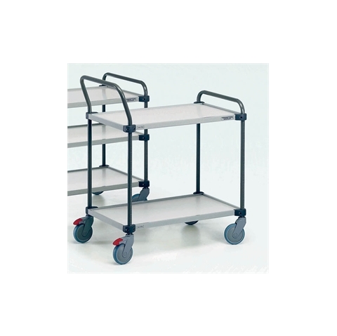 2 x Shelf - Metal Trolley - Trolley Load Capacity 150kg - Shelf Capacity 50kg - Overall Size  H1015mm x W900mm x D535mm