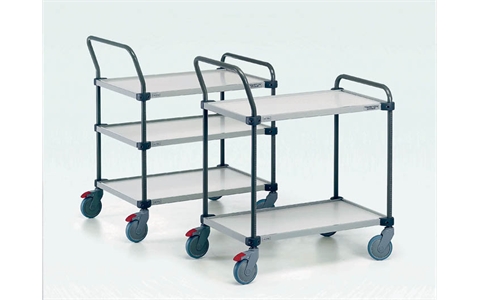 2 x Shelf - Metal Trolley - Trolley Load Capacity 150kg - Shelf Capacity 50kg  - Overall Size  H1015mm x W1100mm x D535mm