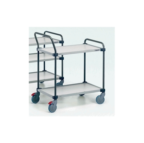 2 x Shelf - Metal Trolley - Trolley Load Capacity 150kg - Shelf Capacity 50kg  - Overall Size  H1015mm x W1100mm x D535mm