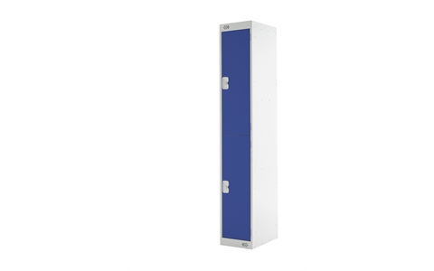 2 Door Fast Delivery Locker 1800h x 300w x 300d mm - CAM Lock - Door Colour Blue