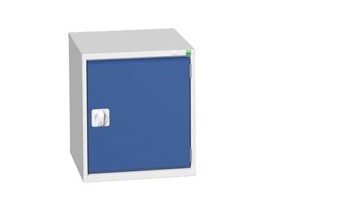 Verso cupboard 525x550x600h  with 525mm h door and internal shelf - Grey & Blue