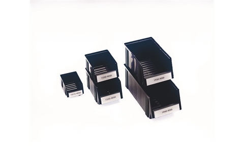 ESD Stacking Bins - H182mm x W310mm x D500mm - Black - Pack of 8