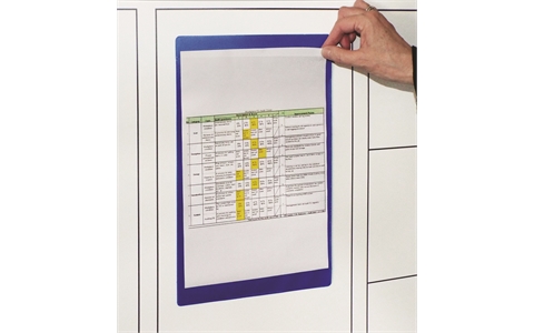 Coloured Document Pockets - Self-Adhesive - A5 - Horizontal - Yellow - Overall Size  H115mm x W230mm