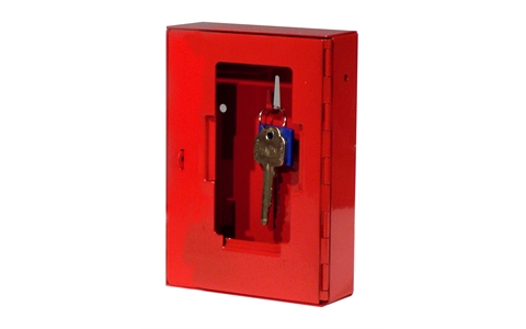Glass Fronted Emergency Key Box With Seal And Hammer - H153mm x W120mm x D40mm