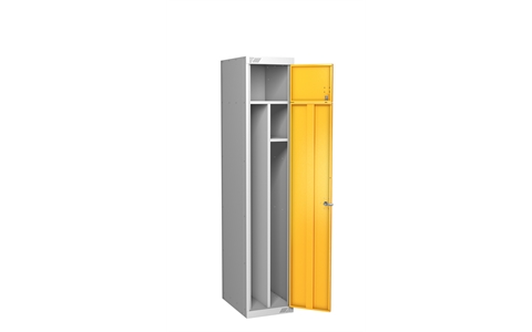 Personal Workwear Locker - 1800h x 380w x 450d mm - CAM Lock - Door Colour Yellow