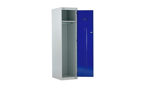 Police Locker with CS Canister Holder -  - 1800h x 450w x 600d mm - CAM Lock - Door Colour - Blue