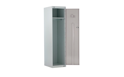 Police Locker with CS Canister Holder - 1800h x 450w x 600d mm - CAM Lock - Door Colour - Light Grey