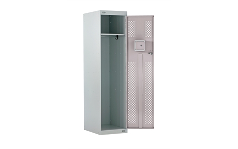 Police Locker with Lockable Cube- 1800h x 450w x 600d mm - CAM Lock - Door Colour Light Grey