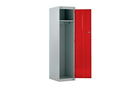 Police Locker - 1800h x 450w x 600d mm - CAM Lock - Door Colour Red