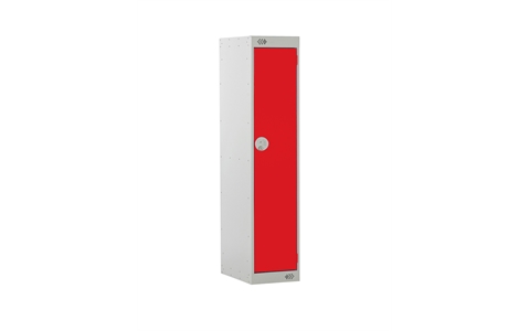 1 Door Three Quarter Height Locker - 1382h x 300w x 300d mm - CAM Lock - Door Colour Red