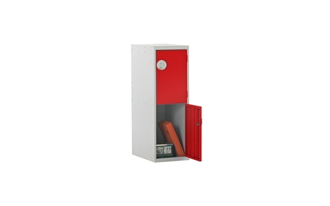 2 Door Half Height Lockers 896h x 300w x 450d mm - CAM Lock - Door Colour Red