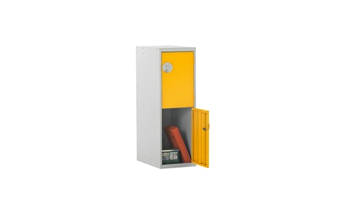 2 Door Half Height Lockers 896h x 300w x 450d mm - CAM Lock - Door Colour Yellow