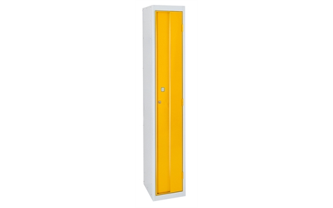 1 Door Heavy Duty Locker 1800h x 300w x 300d mm -  Door Colour Yellow - ASSA Deadlock