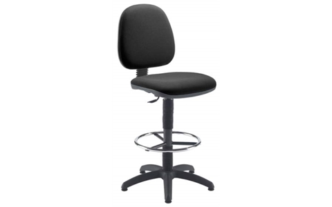 Zoom Draughting Chair Fixed Ring Charcoal