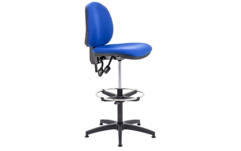 Concept Draughtsman Chair Permanent Contact Back Adj Ring Royal Blue