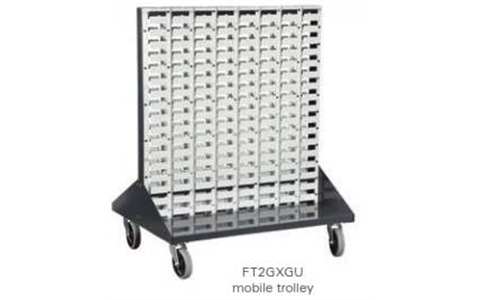 Link51 Louvre Panel trolley 877 x 1080mm, 2 sided, Containers are not included