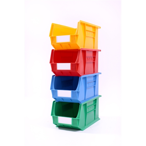 Size 4 Linbins - H130mm x W140mm x D210mm - Pack of 10 - Blue Storage Bins