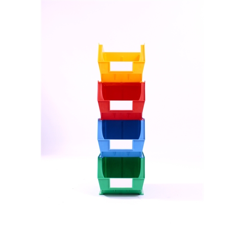 Size 4 Linbins - H130mm x W140mm x D210mm - Pack of 10 - Blue Storage Bins