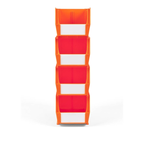 Size 5 Neon Linbins - H130mm x W140mm x D280mm - Pack of 10 - Orange Storage Bins