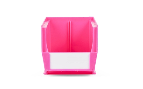 Size 5 Neon Linbins - H130mm x W140mm x D280mm - Pack of 10 - Pink Storage Bins