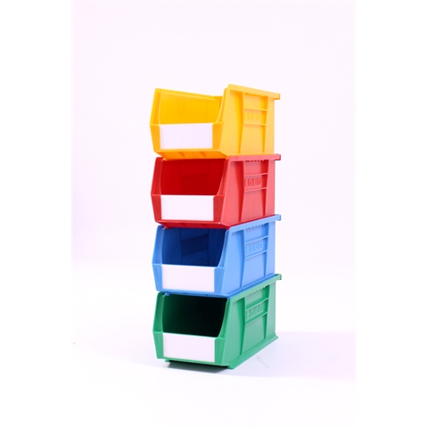 Size 5 Linbins - H130mm x W140mm x D280mm - Pack of 10 - Red Storage Bins