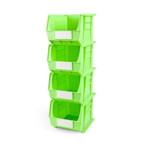 Size 6 Neon Linbins - H180mm x W210mm x D280mm - Pack of 10 - Lime Storage Bins