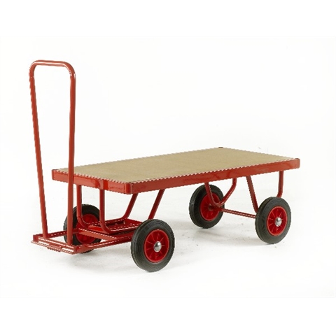 Plywood Deck Turntable Trucks - With Solid Rubber Wheels - Load Capacity 500Kg - Platform Size  H450mm x W600mm x D1200mm