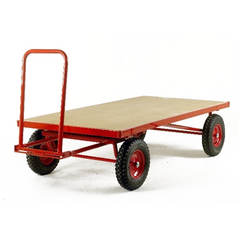 Plywood Deck Turntable Trucks - With Pneumatic Tyres - Load Capacity 1000Kg  - Platform Size  H500mm x W1000mm x D2000mm